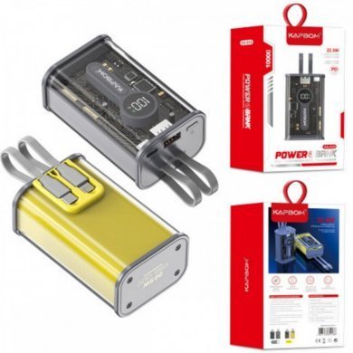 Kapbom powerbank 10.000mAh 22,5W Type-C e Lightning