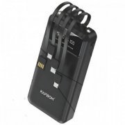 Kapbom power bank 20.000mAh 22.5W Quick Charge Com cabo lightining, USB-C, USB-A, Micro-USB
