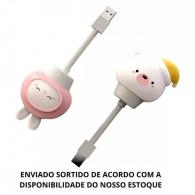 Kapbom luminária infantil bichinhos USB RGB com controle