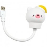 Kapbom luminária infantil ursinho USB RGB com contro ...