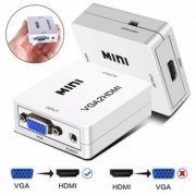 Adaptador Conversor VGA para HDMI femea transforma uma entrada VGA em saída HDMI
