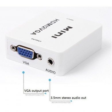 Adaptador Conversor HDMI para VGA femea