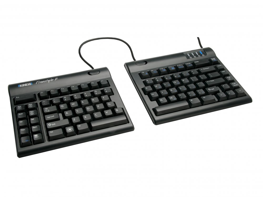 キーボード Kinesis FreeStyle2 for PC KB800PB-US-20 KB800PB-US Kinesis teclado Freestyle2 ajustável padrão US
