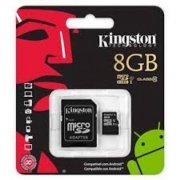 Cartão de Memória Kingston MicroSDHC 8GB Classe 10, 45MB/s, com Adaptador SD