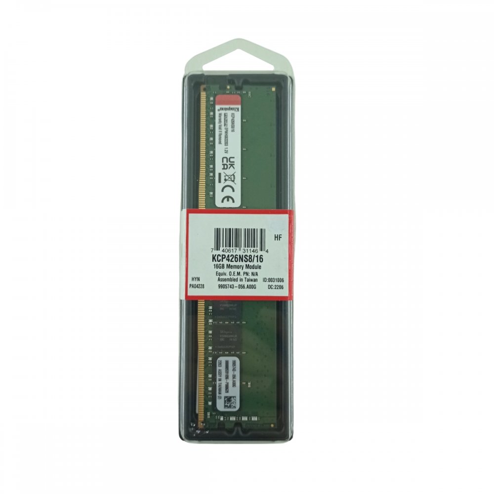 KCP426NS8/16 Kingston memoria 16GB DIMM DDR4 2666Mhz 1.2V KCP426NS8/16 Kingston memoria 16GB DIMM DDR4 2666Mhz 1.2V