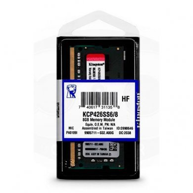 KCP426SS6/8 Kingston memoria 8Gb DDR4 2666Mhz SODIMM 1.2V