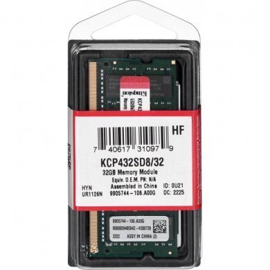 KCP432SD8/32 Kingston Memória 32GB DDR4 3200MHz para Notebook