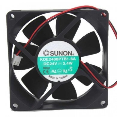 KDE2408PTB1-6A Sunon Fan 80x80mm 24V DC 3.4W 2Pin Ball 42.5 CFM