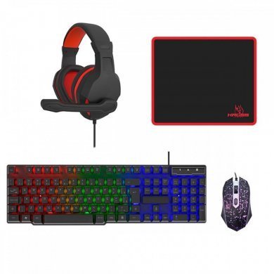 Kross kit gamer 4 em 1 teclado, mousepad, headset e mouse