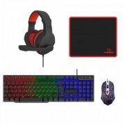 Kross kit Led Rainbow com teclado mousepad headset mous Kit Gamer Kross Elegance