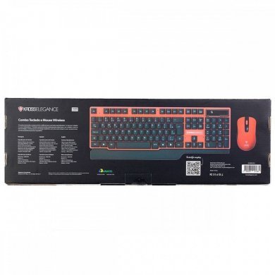 Kross kit mouse teclado KM553V1 sem fio vermelho