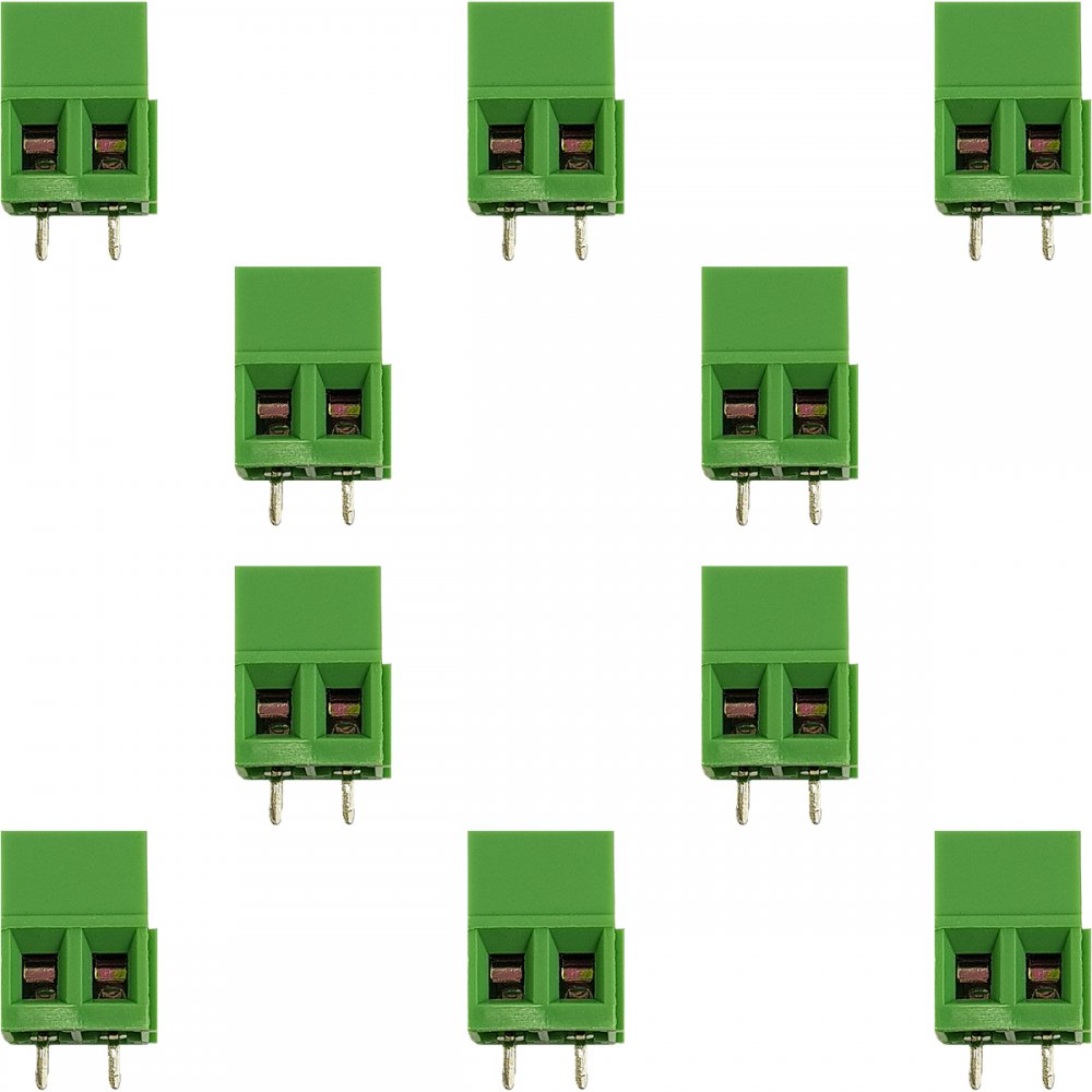 KF128V-2P Borne KRE 2 vias plástico verde 14mm (Kit 10x)