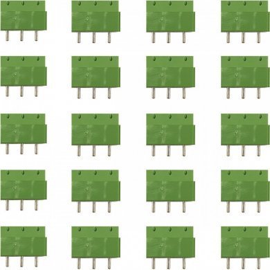 KF301-3T Borne KRE 3 vias plástico verde 10mm (Kit 20x)