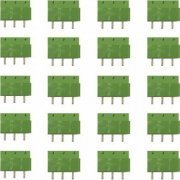 Borne KRE 3 vias plástico verde 10mm (Kit 20x) Kit com 20 unidades