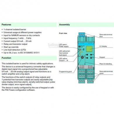 KFU8-UFC-Ex1.D Frequency Converter with Trip Values