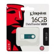 Pen Drive Kingston 16GB DataTraveler 109 Interface USB 2.0 tamanho compacto de bolso sem tampa cor Verde