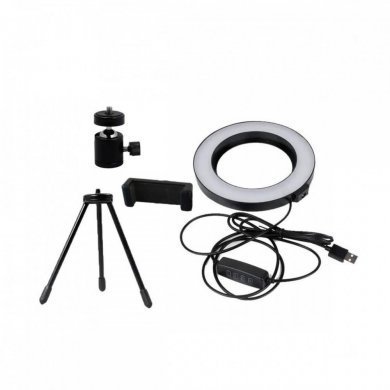 Ring Light de Led 6 polegadas com tripé de mesa