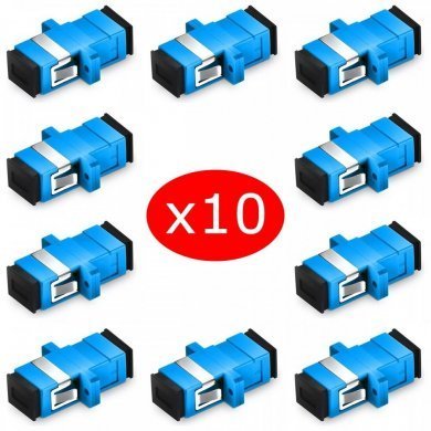 KIT10-ADPTSC/SC Kit 10 Acopladores Monomodo SC/PC Simplex Femea