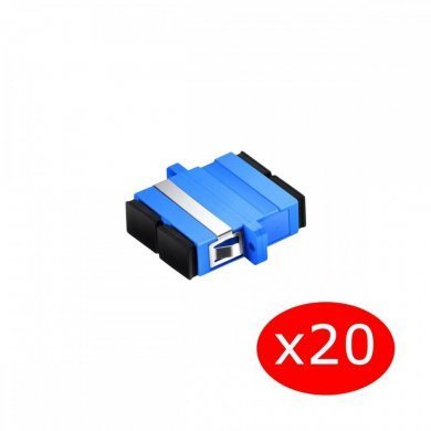 KIT20-95022 Kit 20 Acopladores Monomodo SC/PC Duplex Femea