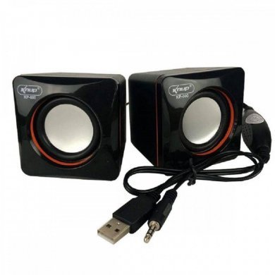 KP-600 Caixa de som stereo 2x 3W P2 3.5mm alimentação USB