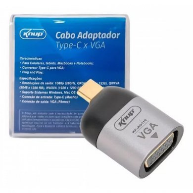 KP-AD116 Knup adaptador USB-C para VGA