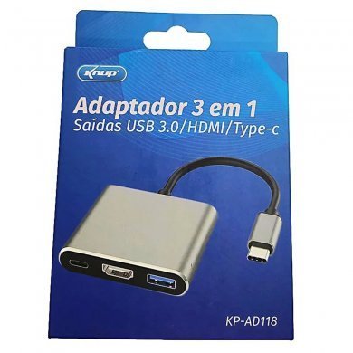 KP-AD118 Knup adaptador USB-C para HDMI USB 3.0 PD