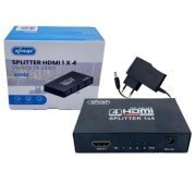 Knup splitter HDMI 1x4 4K 30Hz 10 bits com fonte