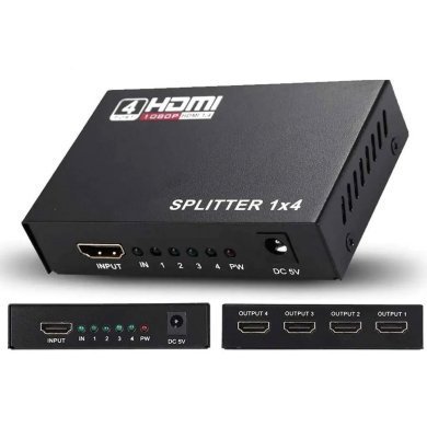 KP-AD142 Knup splitter HDMI 1x4 4K 30Hz 10 bits