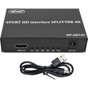 Knup splitter HDMI 1x4 4K 30Hz 10 bits com fonte