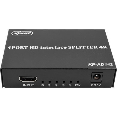 KP-AD142 Knup splitter HDMI 1x4 4K 30Hz 10 bits