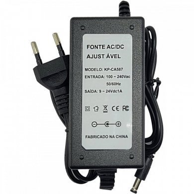 Knup fonte de alimentação regulavel P4 de 9-24V 1A