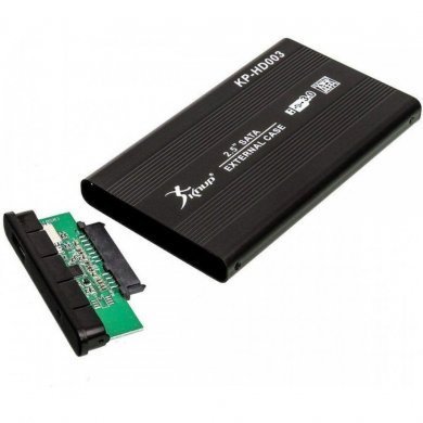 Case Externo HD 2.5 SATA 3 USB 3.0 preto alumínio