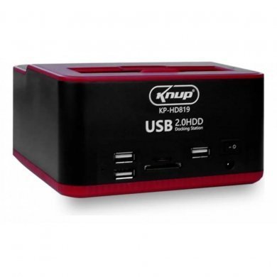KP-HD819 Knup DockStation para 2 HD/SSD SATA 2.5/3.5 USB 2.0