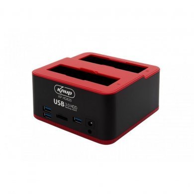 Knup DockStation para 2 HD/SSD SATA 2.5/3.5 USB 3.0