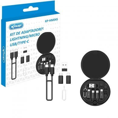 Knup kit adaptadores USB-C USB-A Micro-USB Lightning