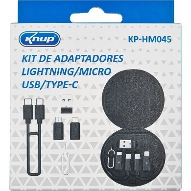 KP-HM045 Knup kit adaptadores USB-C USB-A Micro-USB Lightning