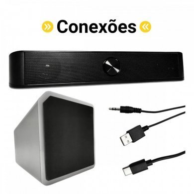 KP-RO841 Knup Soundbar RO841 com Subwoofer 15W LED RGB