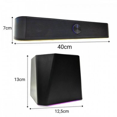 KP-RO841 Knup Soundbar RO841 com Subwoofer 15W LED RGB