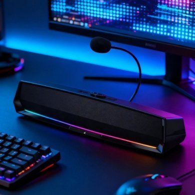 KP-RO856 Knup Soundbar RO856 14W RGB Bluetooth com microfone USB