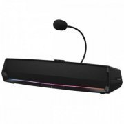 Knup soundbar RO856 14W bluetooth com microfone USB LED RGB, Auxiliar P2