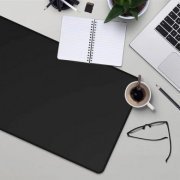 Mousepad gamer 80x40 preto com borda costurada emborrachado