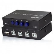 Knup switch 4 portas USB B para USB 2.0 chave seletora Não requer energia externa