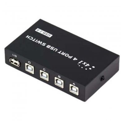 KP-SW102 Knup switch 4 portas USB B para USB 2.0 chave seletora