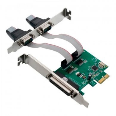 KP-T105 Knup Placa PCIe 2 portas Serial 1 Porta Paralela