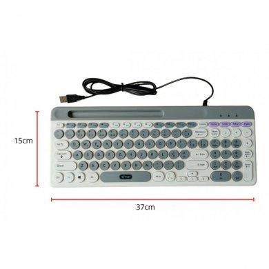 KP-TE126 Knup teclado TE126 com fio USB ABNT2 tecla arredondada