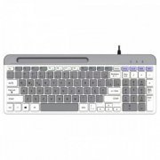 Knup teclado TE132 com fio USB ABNT2 com slot de encaixe para celulares de até 6.8 polegadas