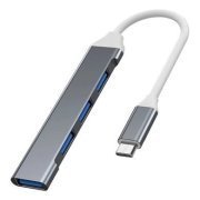 Knup Hub USB-C para 4x USB 3.0 cor prata 