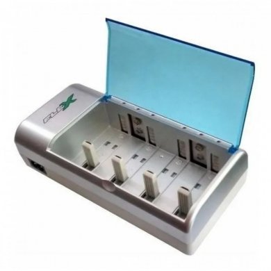 KT-FX-C06 Carregador de pilhas AA AAA C D e bateria 9V