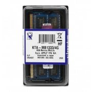 Kingston Memoria 4GB DDR3 para Apple PC3-10600 DDR3-1333 SODIMM Não ECC (Sugestão de memória compatível: Utili
