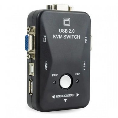Switch KVM USB VGA 2 Portas sem cabos